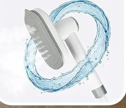 Water circulating through the steam head, illustrating the self-cleaning cycle