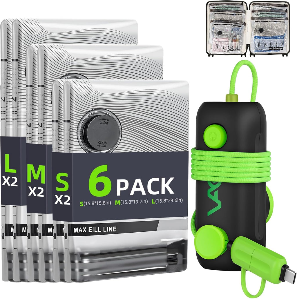 Vacuum Bags for Travel - USB Electric Pump