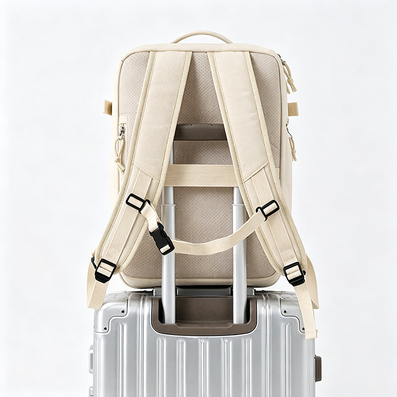 `Expandable Travel Backpack 38L — Laptop, Anti-Theft Carry-On