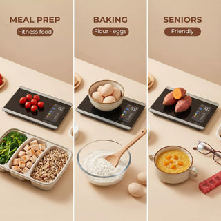 Great for meal prep, baking and seniors — voice-first with big on-screen numbers
