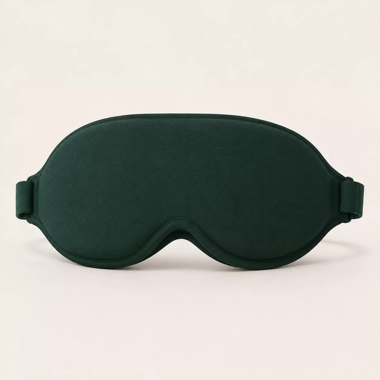 WellMall 3D Contoured Sleep Mask in Dark Green, front view