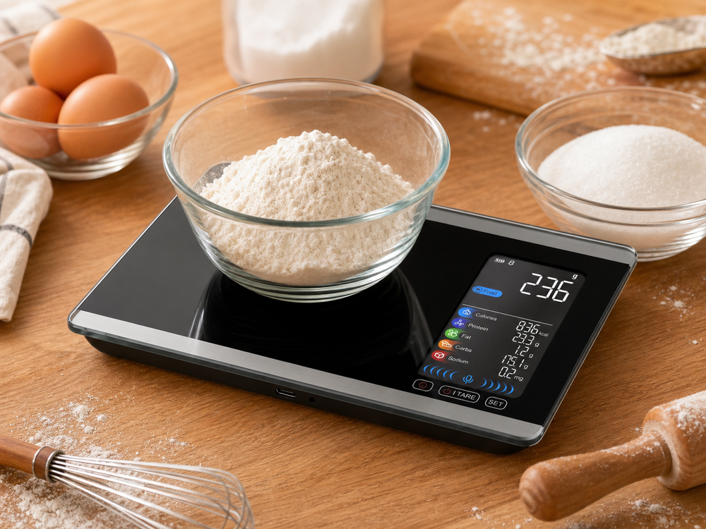 Baking with grams and ounces — flour and eggs, no menu diving